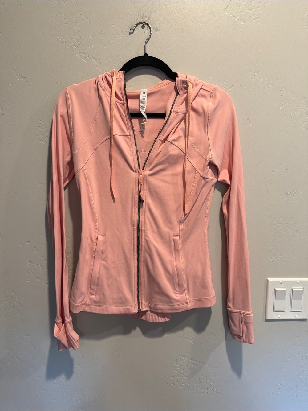 lululemon athletica pastel pink hooded zip jacket